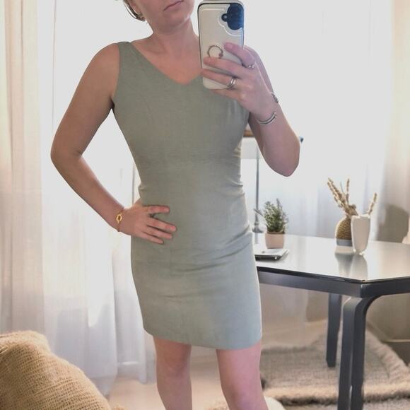 Vintage Tommy Bahama Silk Mini Dress Sage Size 2 - Picture 1 of 5